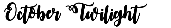 October Twilight font preview